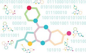 Das Bild zeigt eine chemische Struktur mit bestimmten pharmakokinetischen Eigenschaften f&uuml;r die 2D-&Auml;hnlichkeitssuche.