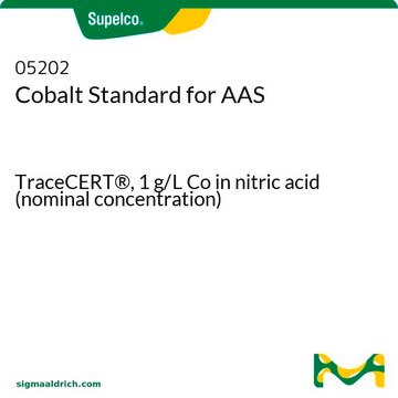 Cobalt Standard for AAS TraceCERT&#174;, 1&#160;g/L Co in nitric acid (nominal concentration)