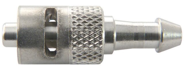 1-way tubing connector MLL to hose end for 1/8 in. to 3/16 in. I.D. tubing (316SS)