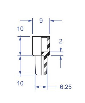 Precision Seal&#174; Gummiseptum white, 10 mm O.D. glass tubing