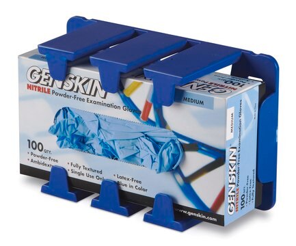 Modular glove box holder anti-microbial, W × L × H 254&#160;mm × 156&#160;mm × 97&#160;mm, blue