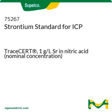 Strontium Standard for ICP TraceCERT&#174;, 1&#160;g/L Sr in nitric acid (nominal concentration)