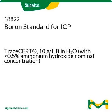 Bor Standard für ICP TraceCERT&#174;, 10&#160;g/L B in H2O (with &lt;0.5% ammonium hydroxide nominal concentration)