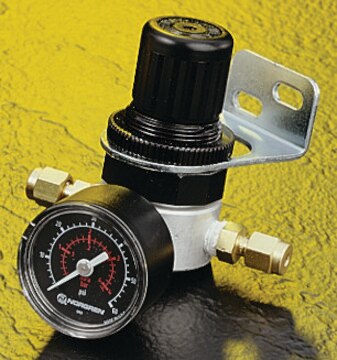 Inline-Druckregler (Einstiegsmodell) Regulator body (outlet pressure 0-50 psi), gauge, and panel mount bracket