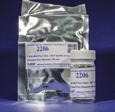 Kontrolliertes Porenglas&nbsp;– BET spezifische Oberfläche NIST&#174; SRM&#174; 2206, nominal pore diameter 300 nm