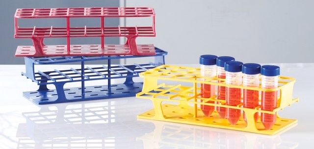 OneRack&#174; Test Tube Rack Full, polypropylene, size 72&#160;wells, well diam. 16&#160;mm, white