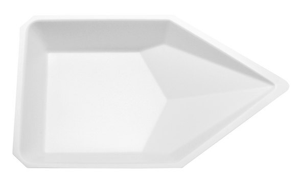 Pour Boat Weighing Dishes size large, white polystyrene, pack of 500&#160;ea