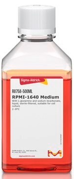 RPMI-1640-Medium With L-glutamine and sodium bicarbonate, liquid, sterile-filtered, suitable for cell culture