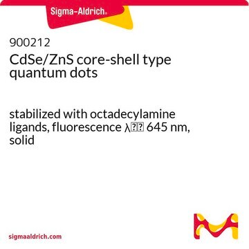 CdSe/ZnS core-shell type quantum dots stabilized with octadecylamine ligands, fluorescence &#955;em&#160;645&#160;nm, solid