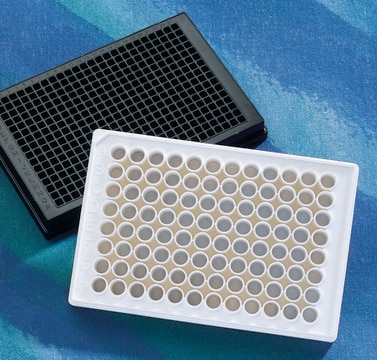 Corning&#174; 96 well NBS&#8482; Microplate flat bottom clear, white polystyrene, bag of 5 ×, non-sterile, lid: no