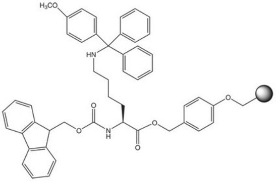 Fmoc-Lys(Mtt)-Wang resin (100-200 mesh) Novabiochem&#174;