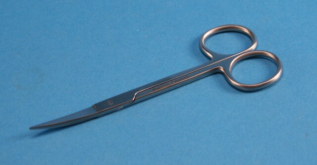 Dissecting scissors L 4 1/2&#160;in., Sharp, straight