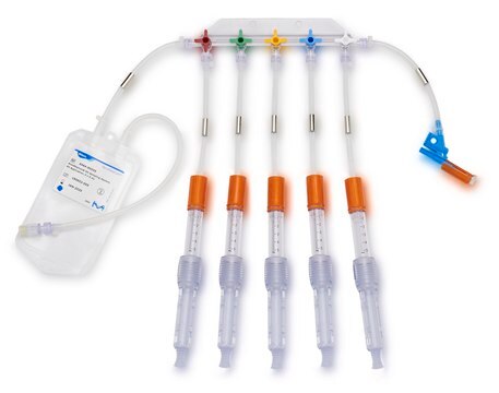 NovaSeptum&#174; GO Accurate Volume Syringe Sampling System, Manifold (5-valve) sterile; &#946;-irradiated