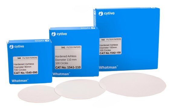 Whatman&#174; quantitative filter paper, hardened ashless, Grade 541 circles, diam. 125&#160;mm, pack of 100