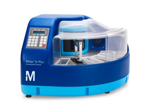 Midas&#174; III-Plus Automated Stainer suitable for hematology, histology, microbiology