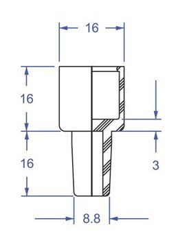 Precision Seal&#174; Gummiseptum white, 10/30 joints