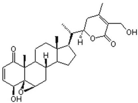 Withaferin&nbsp;A, Withania somnifera&nbsp;– CAS 5119-48-2&nbsp;– Calbiochem A cell-permeable steroidal lactone that displays antitumor, anti-inflammatory, radiosensitizing, and immunosuppressive properties.