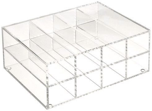 Horizontal storage rack to hold, 8 x 80 well racks, clear acrylic