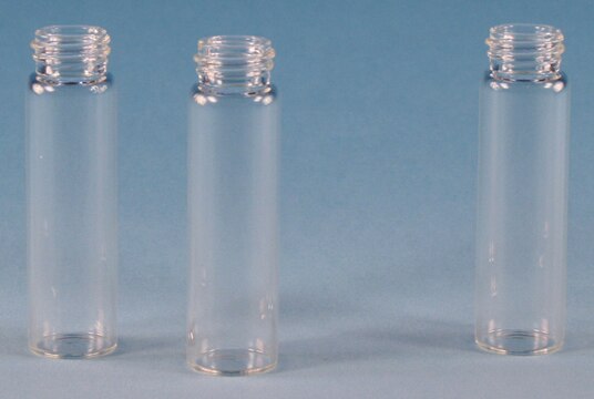 Fläschchen, Schraubgewinde, Klarglas (nur Fläschchen) volume 7&#160;mL, clear glass vial, thread for 15-425, pkg of 100&#160;ea