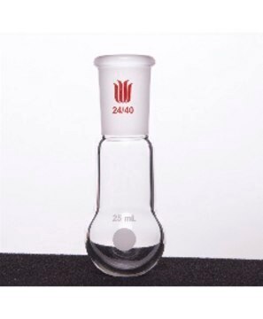 Synthware&#8482; flask, round bottom, long neck capacity 25&#160;mL, joint: ST/NS 24/40