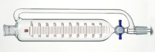 Synthware&#8482; pressure equalizing addition funnel 10 mL, joint: ST/NS 14/20, stopcock: PTFE