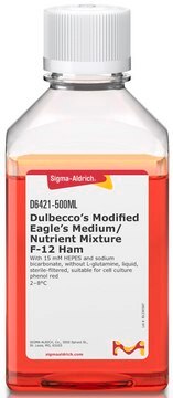 Dulbecco Modifiziertes Eagle-Medium/Nährstoffmischung F-12 Schinken With 15 mM HEPES and sodium bicarbonate, without L-glutamine, liquid, sterile-filtered, suitable for cell culture