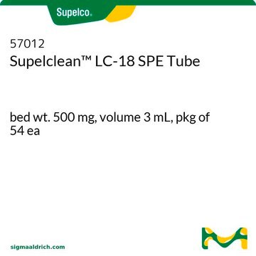 Supelclean&#8482; LC-18 SPE-Röhrchen bed wt. 500&#160;mg, volume 3&#160;mL, pkg of 54&#160;ea