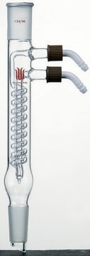 Synthware&#8482; coil-style reflux condenser with removable hose connections joint: ST/NS 24/40, hose size 10&#160;mm