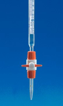 BRAND&#174; compact BLAUBRAND&#174; burette, with PTFE stopcock and Schellbach stripe volume 50&#160;mL, accuracy: ±0.05&#160;mL