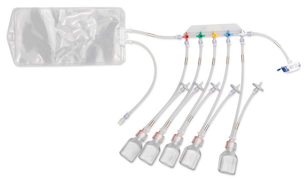 NovaSeptum&#174; SURe Bottle Sampling Unit Manifold (5-valve) with AseptiQuik&#174; S connector, sterile; &#947;-irradiated, volume 60&#160;mL