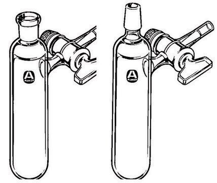 Schlenk reaction and storage tube female joint: ST/NS 14/20, capacity 25&#160;mL