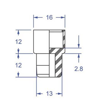 Precision Seal&#174; Gummiseptum red, 13 mm I.D. glass tubing