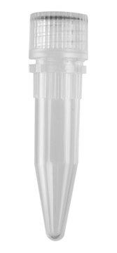 Screw cap tube size 1.5&#160;mL, clear, pkg of 8x500caps/cs, sterile