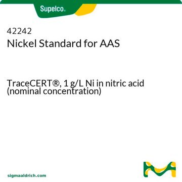 Nickel Standard for AAS TraceCERT&#174;, 1&#160;g/L Ni in nitric acid (nominal concentration)