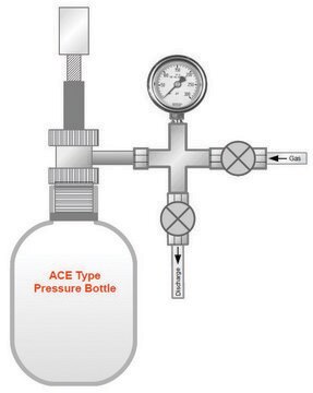 QianCap&#8482; gas purging set for Ace pressure tubes and bottles QianCap&#8482;-25-v2, fits no. 25 internal thread