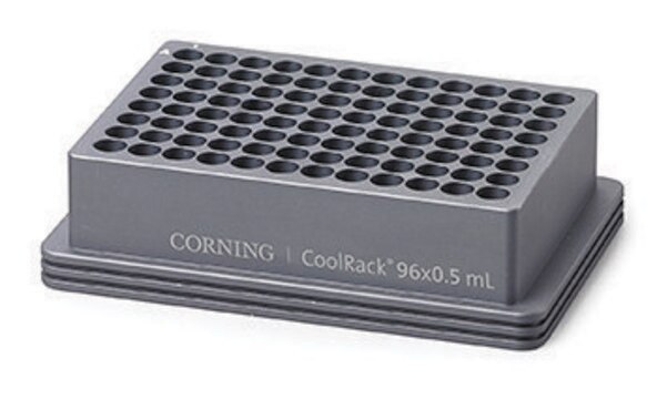 Corning&#174; CoolRack&#174; 96 x 0.5 mL, capacity 96 x 0.5 mL 2D tubes