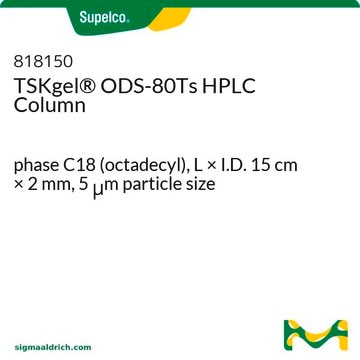 TSKgel&#174; ODS-80Ts HPLC-Säule phase C18 (octadecyl), L × I.D. 15&#160;cm × 2&#160;mm, 5&#160;&#956;m particle size