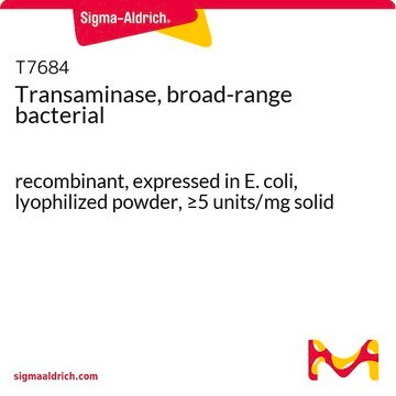 Transaminase, broad-range bacterial recombinant, expressed in E. coli, lyophilized powder, &#8805;5&#160;units/mg solid