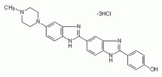 Bisbenzimid H 33258 Fluorchrom, Trihydrochlorid Membrane-permeable, adenine-thymine-specific fluorescent stain.