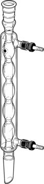 Ace Allihn condenser with Ace-Thred&#8482; hose connections joint: ST/NS 24/40, jacket L 300&#160;mm