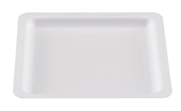 Shallow weigh boat Medium, square white polystyrene, pk of 500&#160;ea