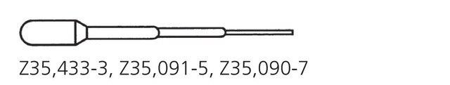 Vollpipette, Polyethylen fine tip extended, small bulb, draw 1.0&#160;mL, non-sterile