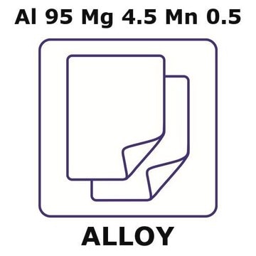 Aluminum alloy 5083 foil, Al 95%/Mg 4.5%/Mn 0.5%, thickness 1.2&#160;mm, size 150 × 150&#160;mm