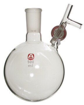 Aldrich&#174; Rundkolben mit Hahn am Septum-Einlass with 2 mm PTFE stopcock, capacity 250&#160;mL, joint: ST/NS 29/32