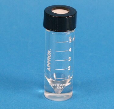 Vials, screw top V-Vials&#174; with open-top cap volume 5&#160;mL, 20-400 thread, diam. × H 20&#160;mm × 65&#160;mm