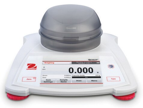 Ohaus&#174; Scout&#174; STX Touchscreen Balance Model STX223, weighing capacity 220&#160;g, resolution: 0.001&#160;g, AC/DC input 120 V AC, US 3-pin plug