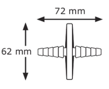 Millex&#174;&nbsp;hydrophober PTFE-Belüftungsfilter pore size 0.2&#160;&#956;m, diam. 50&#160;mm, non-sterile, 1/4-1/2 in. silicone hose barb, sterilization compatible with autoclavable