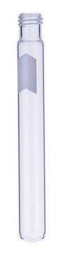 KIMBLE&#174; disposable screw thread culture tube with white marking spot round bottom borosilicate glass, tube diam. × L (16&#160;mm) (125&#160;mm), non-sterile