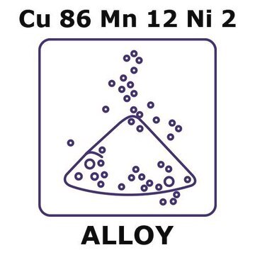 Manganin&#174; - resistance alloy, Cu86Mn12Ni2 powder, 500g, 50micron max. particle size, atomized condition