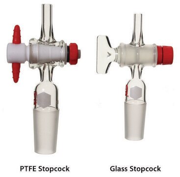 Aldrich&#174; septum-inlet adapter with stopcock Plain, joint: ST/NS 24/40, PTFE stopcock